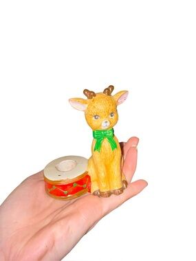Vintage Reindeer candle holder